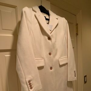 J Crew ivory never worm coat size P4